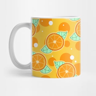 Orange Citrus Slice Pattern Mug